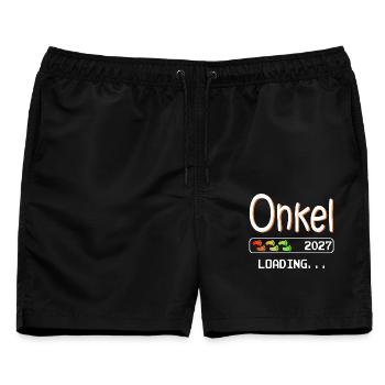 Werdender Onkel 2027 loading ich werde Onkel - Männer Badeshorts - Schwarz - Vorne - AI Model Male 178 light (178cm)