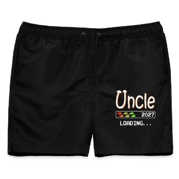 Werdender Onkel 2027 loading ich werde Onkel - Männer Badeshorts - Schwarz - Vorne - AI Model Male 178 light (178cm)