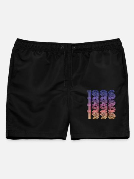 1996 30. Geburtstag - Männer Badeshorts - Schwarz