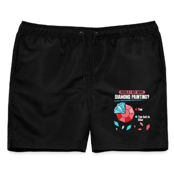 Diamant-Malerei-Sammlung Werkzeuge Lagerung Diamant - Männer Badeshorts - Schwarz - Vorne - AI Model Male 178 light (178cm)
