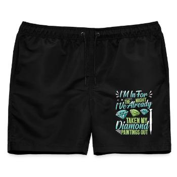 Diamant-Mal-Kits für Erwachsene Maler Diamond - Männer Badeshorts - Schwarz - Vorne - AI Model Male 178 light (178cm)