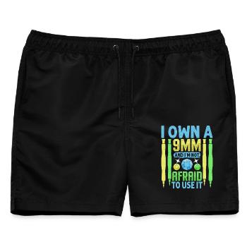 Diamond Artist Pen Ich habe keine Angst davor, ihn zu benutzen - Männer Badeshorts - Schwarz - Vorne - AI Model Male 178 light (178cm)