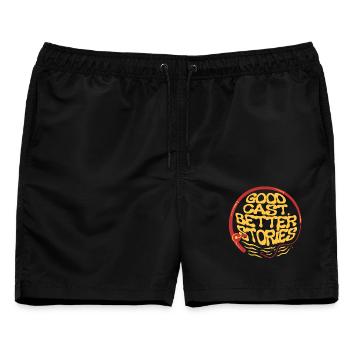 Fliegenfischen Fliegenangler - Männer Badeshorts - Schwarz - Vorne - AI Model Male 178 light (178cm)