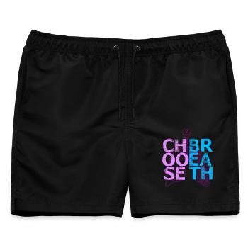 Nichtraucher Ex Raucher Choose Breath - Männer Badeshorts - Schwarz - Vorne - AI Model Male 178 light (178cm)