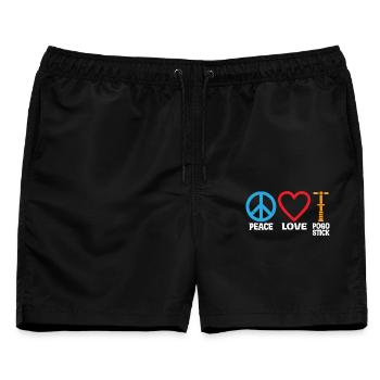 Pogo-Stick-Springer-Champion Pogo-Stick - Männer Badeshorts - Schwarz - Vorne - AI Model Male 178 light (178cm)