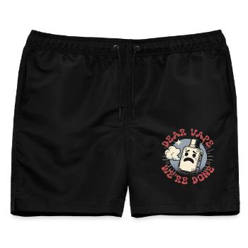 Nichtraucher Ex Raucher Dear Vape We're Done - Männer Badeshorts - Schwarz - Vorne - AI Model Male 178 light (178cm)
