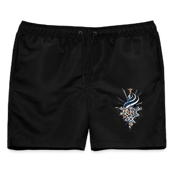 Rio de Janeiro Christusstatue Skyline - Männer Badeshorts - Schwarz - Vorne - AI Model Male 178 light (178cm)