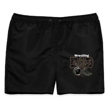 Wrestling Dad Ringen Vater Camo - Männer Badeshorts - Schwarz - Vorne - AI Model Male 178 light (178cm)
