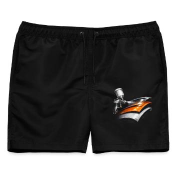 Fahrzeuglackierer Autolackierer Lackierer - Männer Badeshorts - Schwarz - Vorne - AI Model Male 178 light (178cm)