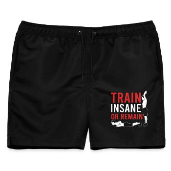 Fitnesstrainer Personal Trainer - Männer Badeshorts - Schwarz - Vorne - AI Model Male 178 light (178cm)