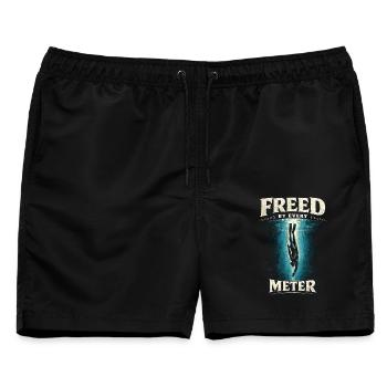 Apnoetauchen Freitauchen Freed By Every Meter - Männer Badeshorts - Schwarz - Vorne - AI Model Male 178 light (178cm)