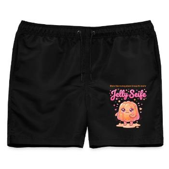 Jelly Seife Nervensystem Humor Design - Männer Badeshorts - Schwarz - Vorne - AI Model Male 178 light (178cm)