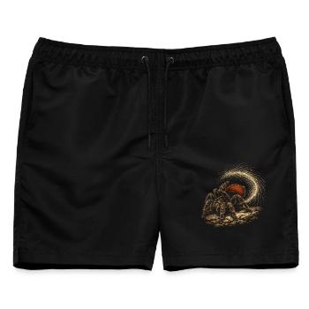 Vogelspinne - Männer Badeshorts - Schwarz - Vorne - AI Model Male 178 light (178cm)