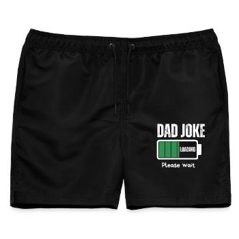 PAPA-WITZ - Männer Badeshorts - Schwarz - Vorne - AI Model Male 178 light (178cm)