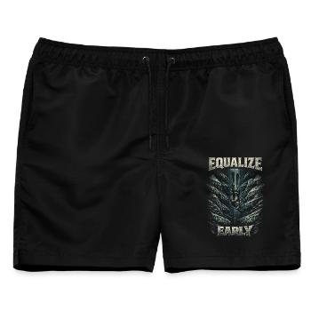 Apnoetauchen Freitauchen Equalize Early - Männer Badeshorts - Schwarz - Vorne - AI Model Male 178 light (178cm)