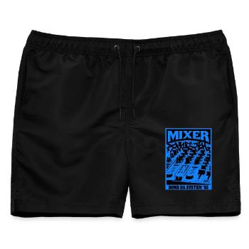 Mixer Bomb Da System '85 - Männer Badeshorts - Schwarz - Vorne - AI Model Male 178 light (178cm)