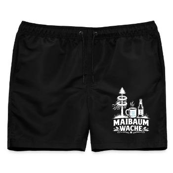Maibaum Wache Security Team Shirt - Männer Badeshorts - Schwarz - Vorne - AI Model Male 178 light (178cm)