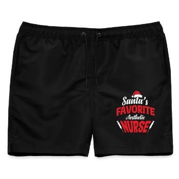 Ästhetik kosmetischer Pfleger, Dermatologie und Botox-Händler - Männer Badeshorts - Schwarz - Vorne - AI Model Male 178 light (178cm)