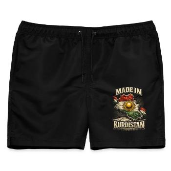 Kurdistan Kurde Kurden - Männer Badeshorts - Schwarz - Vorne - AI Model Male 178 light (178cm)