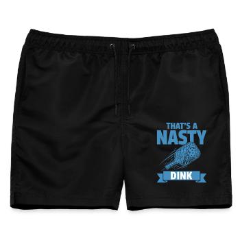 Pickleball-lustiger Spieler, der eine fiese Dink-Liebe ist - Männer Badeshorts - Schwarz - Vorne - AI Model Male 178 light (178cm)