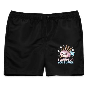 Dudelsack Dudelsackspieler I Warm Up You Suffer - Männer Badeshorts - Schwarz - Vorne - AI Model Male 178 light (178cm)