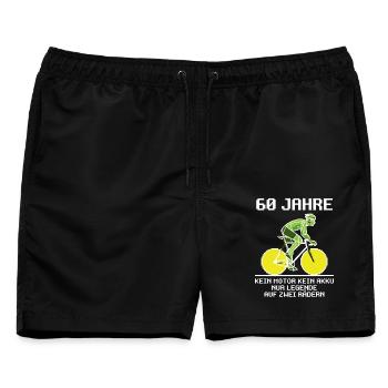 Geometrie Rennradfahrer - Männer Badeshorts - Schwarz - Vorne - AI Model Male 178 light (178cm)