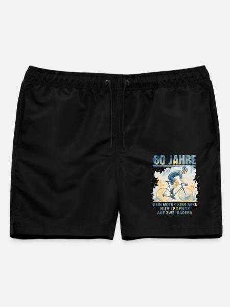 60 Jahre Radfahrer Legende Zwei Räder - Männer Badeshorts - Schwarz
