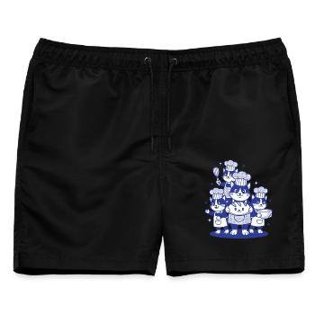Sauerteigbrot Backbäcker Starter Lokale Ära - Männer Badeshorts - Schwarz - Vorne - AI Model Male 178 light (178cm)