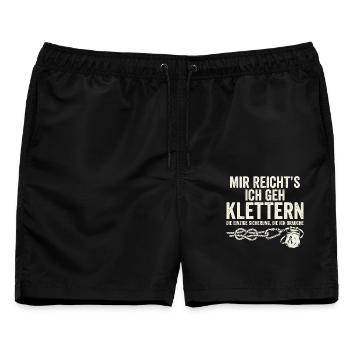 Klettern Kletterknoten Karabiner - Männer Badeshorts - Schwarz - Vorne - AI Model Male 178 light (178cm)