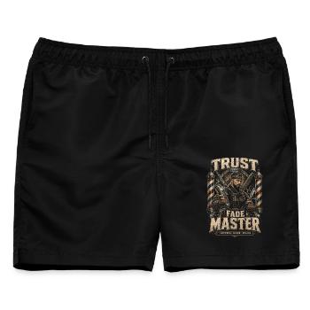 Barber Barbier Trust The Fade Master - Männer Badeshorts - Schwarz - Vorne - AI Model Male 178 light (178cm)