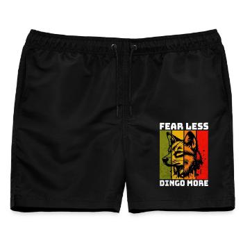 Dingo Australischer Wildhund - Männer Badeshorts - Schwarz - Vorne - AI Model Male 178 light (178cm)