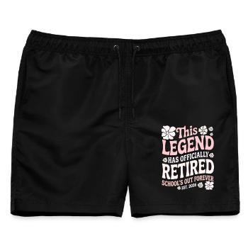 Lehrer-Ruhestandsgeschenke für Lehrer Ruhestand - Männer Badeshorts - Schwarz - Vorne - AI Model Male 178 light (178cm)