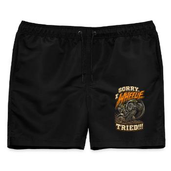ATV Quad Fahren Quads Quadfahrer - Männer Badeshorts - Schwarz - Vorne - AI Model Male 178 light (178cm)