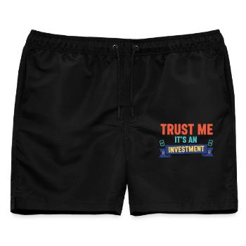 Trust Me Its An Investment Trading Card Collector - Männer Badeshorts - Schwarz - Vorne - AI Model Male 178 light (178cm)