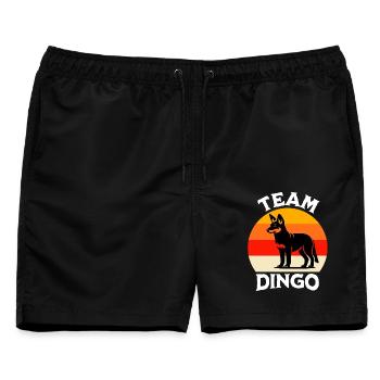 Team Australischer Wildhund - Männer Badeshorts - Schwarz - Vorne - AI Model Male 178 light (178cm)
