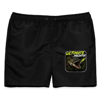 Ultimatives Predator-Hechtfang-Design - Männer Badeshorts - Schwarz - Vorne - AI Model Male 178 light (178cm)