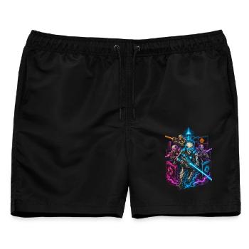 Laser Tag - Männer Badeshorts - Schwarz - Vorne - AI Model Male 178 light (178cm)