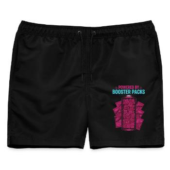 Angetrieben von Booster Packs Sammelkartensammler - Männer Badeshorts - Schwarz - Vorne - AI Model Male 178 light (178cm)