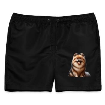 Spitz Zwergspitz German Spitz - Männer Badeshorts - Schwarz - Vorne - AI Model Male 178 light (178cm)