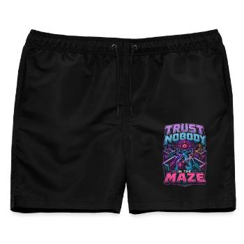 Laser Tag - Männer Badeshorts - Schwarz - Vorne - AI Model Male 178 light (178cm)