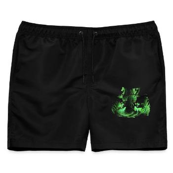 Cthulhu Pixel CRT Neon Green - Männer Badeshorts - Schwarz - Vorne - AI Model Male 178 light (178cm)