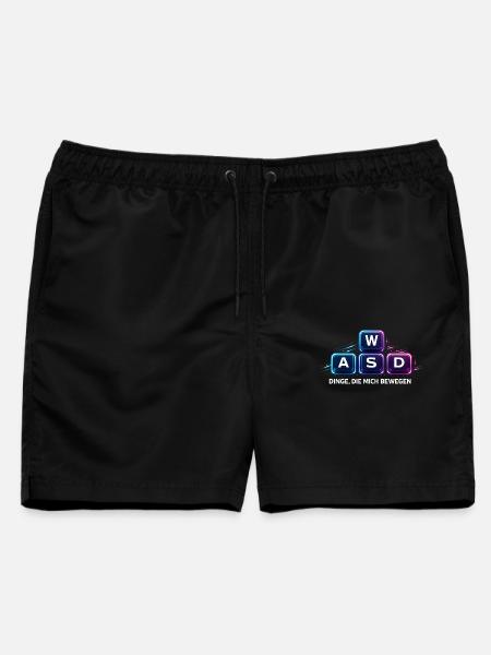 Dinge Die Mich Bewegen WASD PC Gamer - Männer Badeshorts - Schwarz