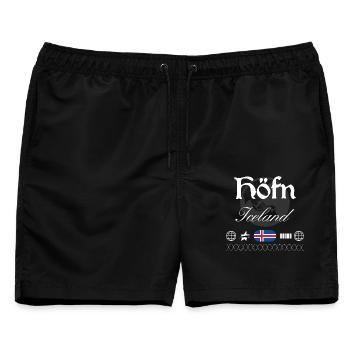 Höfn Island Streetwear Reise Souvenir - Männer Badeshorts - Schwarz - Vorne - AI Model Male 178 light (178cm)