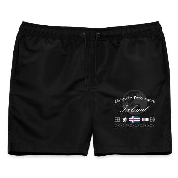Thingvellir Nationalpark Island Streetwear - Männer Badeshorts - Schwarz - Vorne - AI Model Male 178 light (178cm)