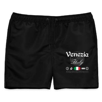 Venedig Italien Streetwear Reise Souvenir - Männer Badeshorts - Schwarz - Vorne - AI Model Male 178 light (178cm)