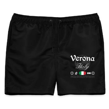 Verona Italien Streetwear Reise Souvenir - Männer Badeshorts - Schwarz - Vorne - AI Model Male 178 light (178cm)