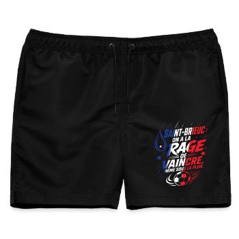 Saint-Brieuc Rage Pluie - Männer Badeshorts - Schwarz - Vorne - AI Model Male 178 light (178cm)