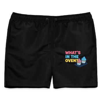 Geschlechterenthüllung Was im Ofen ist Babyparty - Männer Badeshorts - Schwarz - Vorne - AI Model Male 178 light (178cm)