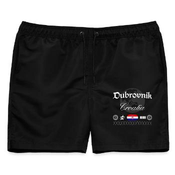 Dubrovnik Kroatien Streetwear Reise Souvenir - Männer Badeshorts - Schwarz - Vorne - AI Model Male 178 light (178cm)