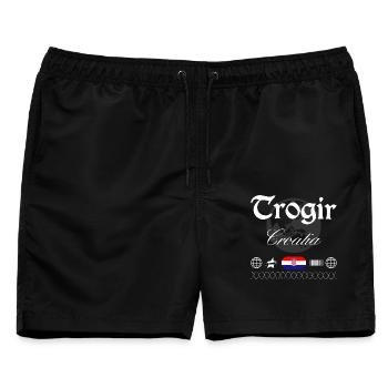 Trogir Kroatien Streetwear Reise Souvenir - Männer Badeshorts - Schwarz - Vorne - AI Model Male 178 light (178cm)